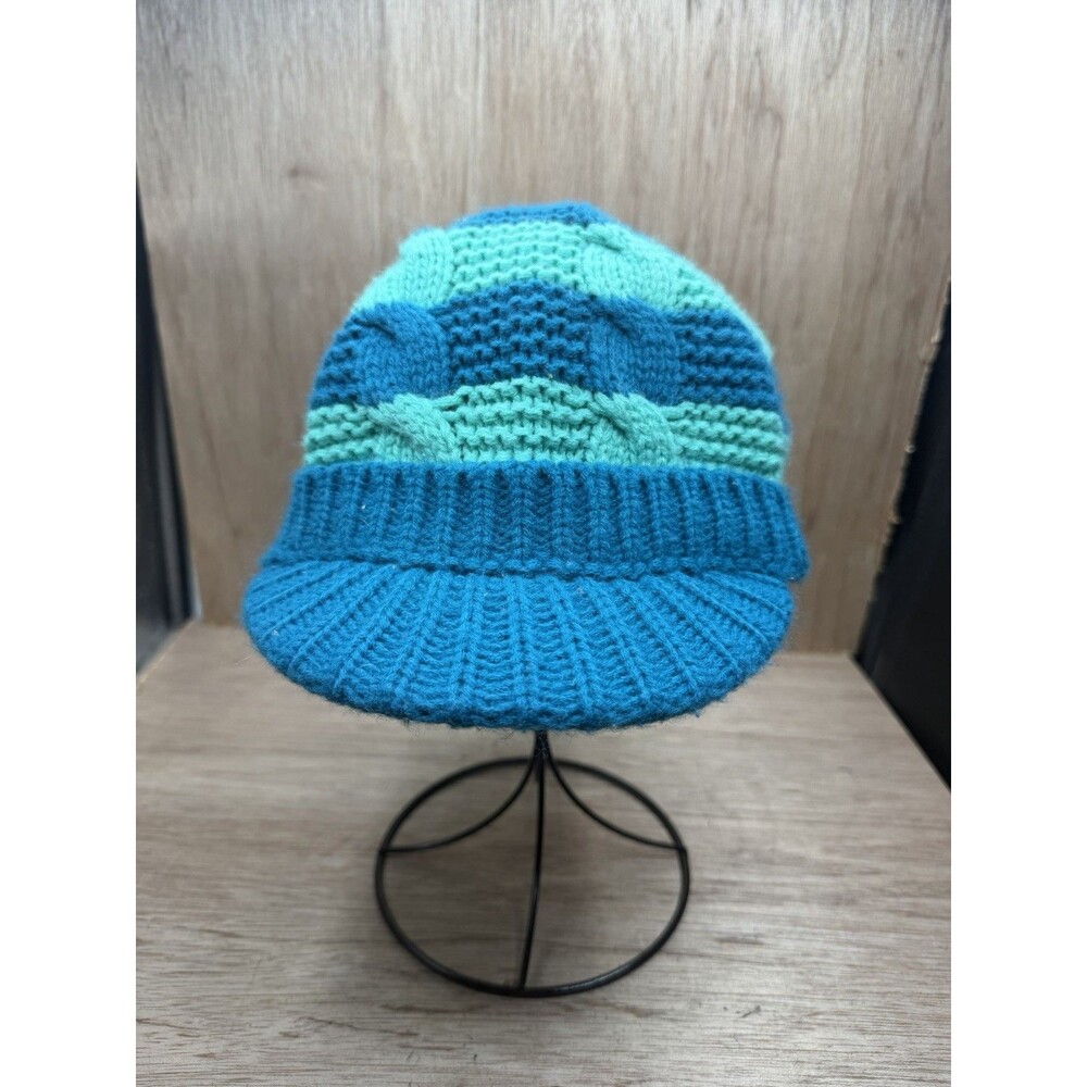 O'neill Knit Acrylic Visor Beanie Hat Winter Cap with Brim Patch Women's